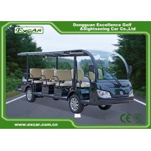 Green / Black Rustproof Body electric sightseeing bus tour 1 year Warranty