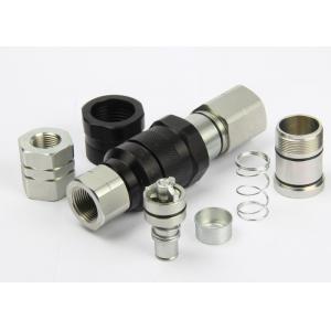 LSQ-PD 1/4'' Flush Face Hydraulic Quick Couplers Locking Balls Connect Carbon Steel / Chrome Three