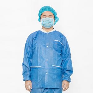 2 Pockets Male / Female Medical Scrub Suits With Button Closure