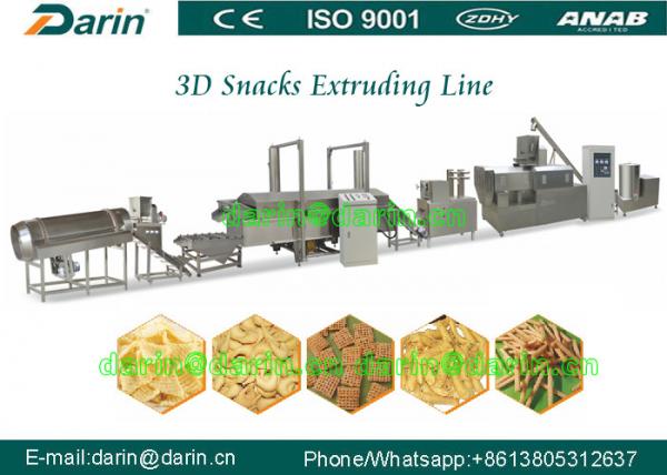 3D Type Snack Extruder Machine Processing Line With CE Certification