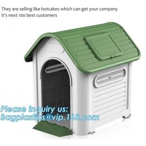 Indoor &outdoor portable waterproof plastic dog house, large pet dog cage box kennel house , Manufacturer wholesale outd