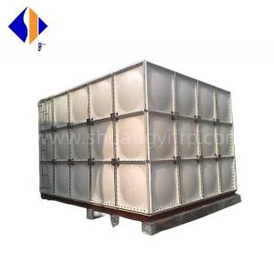 Food Resins Manufacture 3 Layers Rectangular FRP Water Tank for 70 Degrees Temperature