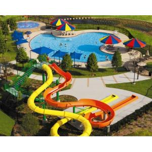 China Outdoor Swimming Water Park Slide Fiberglass Kids Games Equipment Fiberglass Slides Set supplier