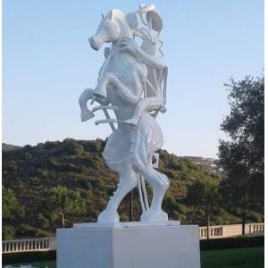 China White painting Abstract bronze sculptures, bronze horse with figure statues , China sculpture supplier supplier