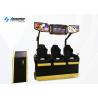 Black And Yellow Colour 9D Virtual Reality Simulator Three Person 3500W