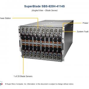 Servidor SBS-820H-4114S A+ de Front Access Supermicro Superblade Storage