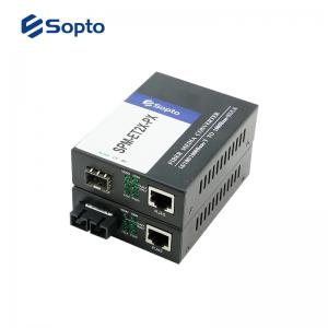 Single Mode Fiber Optic Media Converter Gigabit LED Indicators For Easy Network Diagnosing