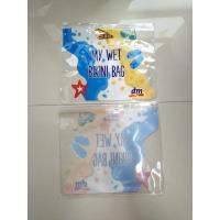 China Clear Transparent PVC Plastic Bag For Swimwear / Frosted EVA Wet Bikini Bag on sale