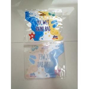 Clear Transparent PVC Plastic Bag For Swimwear / Frosted EVA Wet Bikini Bag