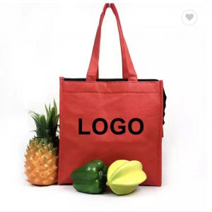 Rosh Eco Red Non Woven Insulated Cooler Tote Bag For Storage