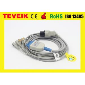 China Teveik Medical Factory 5 leads Mindray Round 6pin TPU ECG Cable For Patient Monitor wholesale