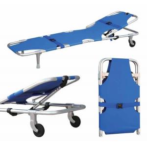 185CM Folding Rescue Wheeled Emergency Room Stretcher 60 Deg Hospital Ambulance