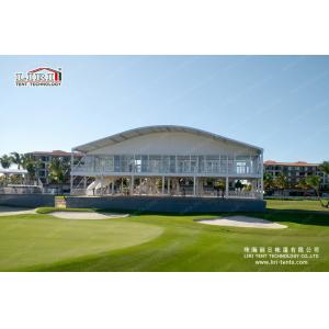Double Decker Tents Two Floor Tents  with Glass Wall , Two Floor Marquees for Golf Events