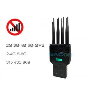 China Handheld 2G 3G 4G GPS 16w 30m Mobile Phone Signal Blocker High Power Portable Jammer supplier