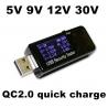 USB 5V 9V 12V 30V Battery Tester QC2.0 capacity Power Detector Voltage Current