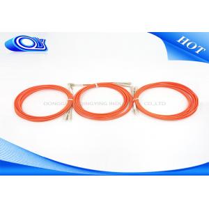 China Orange cable OM2 fiber optical cables 50 / 125 Multimode , Fiber Optic LC - SC Patch Cord supplier