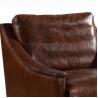 China Brown Vintage Genuine Leather With Solid Wood Frame For Home Office wholesale