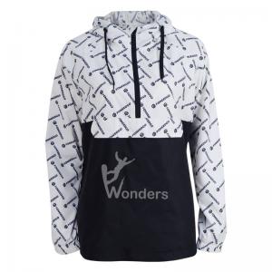 China Lightweight Womens Waterproof Jacket Packable 1/4 Zip Windbreaker Stamping supplier