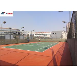 Both Cement and Asphalt base Silicon Polyurea Materials Tennis Court Flooring