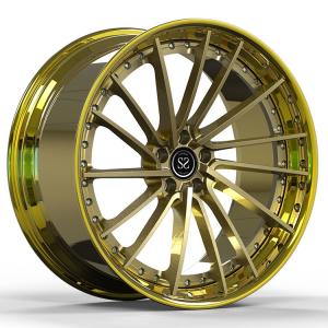 Jaguar F-Type R Aftermarket wheels 22inch Customized Gold Polished