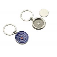 China Color Filling Multifunction Trolley Token Coin Metal Keychain Holder Keyring on sale