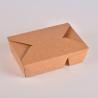 China Kraft Paper 2 3 Compartment Lunch Box Take Away Food Container Disposable wholesale