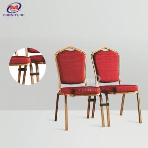 Three Layers Painting Hotel Banquet Chair Metal Dining Chair Stackable