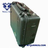 China Portable Briefcase IR Laser Telescope Jamming range 3500 meters Anti Uav Drone Jammer WIFI GPS Signal Blocker on sale