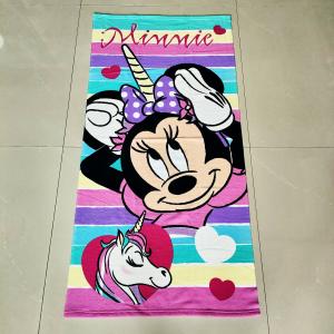 cartoon quick dry sand free microfiber terry cloth fabric beach towel