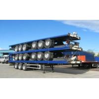 China 13m Extendable air suspension 60t Flat Bed Semi Trailer for transporting 20ft 40ft 45ft for sale