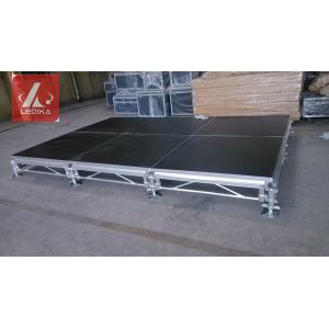 China Alloy 6082-T6 Portative Catwalk Show Stage Folding Stage Platform 18mm Black supplier