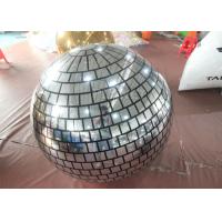 China 1M 2M Colorful Christmas Ball Disco Reflective Inflatable Silver Mirror Ball For Party / Club Decoration on sale