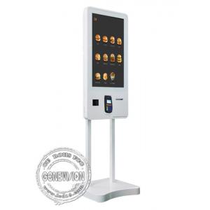 Wall Mountable Food Ordering Machine Self Service Kiosk WIFI 32 Inch With POS / Ticket Printer
