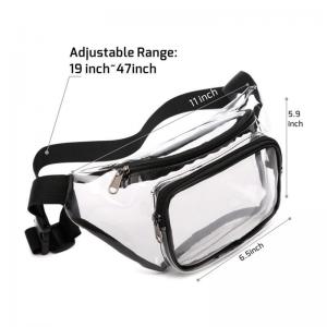 China Clear Pvc Crossbody Mobile Phone Storage Bag Transparent Belt Waist Bag Chest Pouch Wallet Purse And Handbags supplier