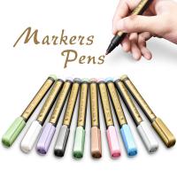 China DIY Black Cardboard Art Marker 8151 Color Metal Paint Note Number Pen Flat Brush Tip on sale