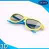 Adult Passive Cinema 3D Glasses Linear Polarized Lens With Blue / Yellow Color