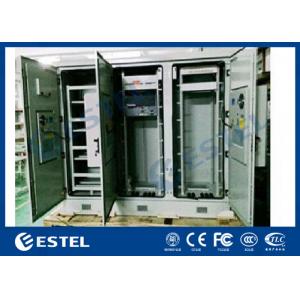 China Triple Bay Racking Outdoor Telecom Enclosure With Air Conditioner Cooling System supplier