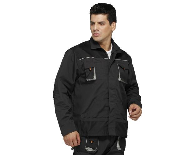 Classic Canvas Workwear Jacket / Mens Work Jackets With Double Stitching