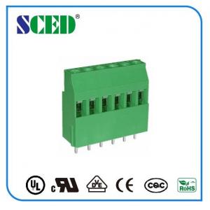 Euro Type Screw Connection Terminal Block 300V 10A PA66 Brass Terminal