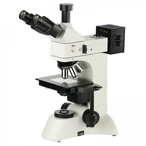 China Upright Bright Dark Field Metallurgical Optical Microscope A13.0211 400x With Halogen Lamp supplier