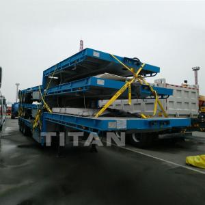 China drop deck trailers for sale TITAN 3 axles flatbed trailer high quality trailer for sale supplier