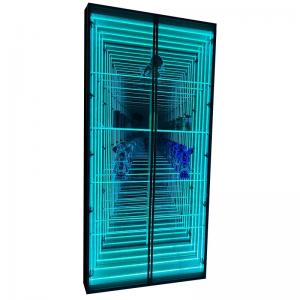 China 2024 Decorative Storage Dual-Purpose Indoor Outdoor Abyss Mirror Light Display Cabinet supplier
