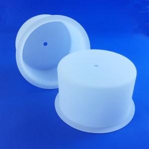 China Frosted Surface Quartz Glass Cup Fused Quartz Crucible For Plasma Coating Machine supplier