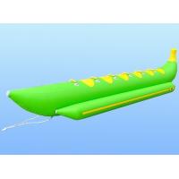 China Green 0.9mm PVC Adult Inflatable Towable Banana Boat With 6 Seats on sale