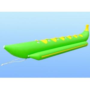 Green 0.9mm PVC Adult Inflatable Towable Banana Boat With 6 Seats