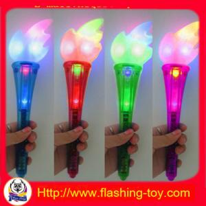 China Plastic Portable Flashing red, Yellow, Blue, Green LED Torch Flashlight supplier