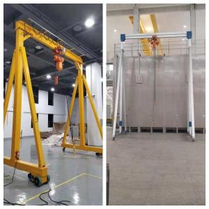 China Mobile Aluminum Alloy Used electric Portable Gantry Crane With Chain Hoist 3T 5T supplier