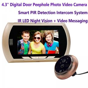 4.3" Digital Door Peephole Viewer Photo Video Camera Recorder Home Security Smart PIR Video Doorbell IR LED Night Vision
