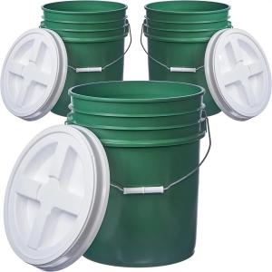 Food Grade 5 Gallon Plastic Bucket Containers With Gamma Seal Lid