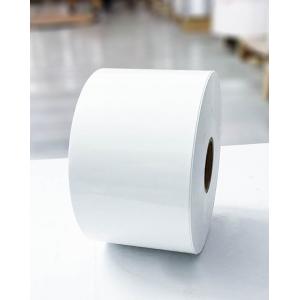 China SGS Certified Jumbo White Paper Roll , Printer Roll Paper 100u Surface Thickness supplier